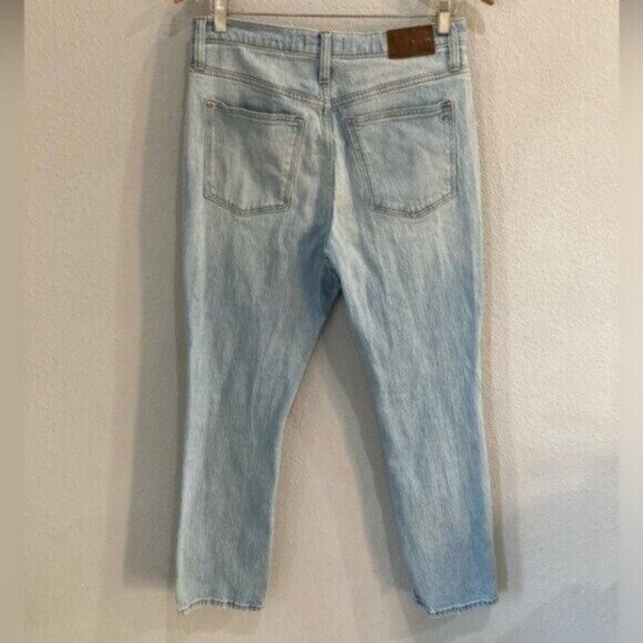 Madewell High Rise Distressed Boyfriend Boho Crop Light Minimalist Beachy Jeans - Picture 6 of 9